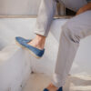 Mocasin cuir beu